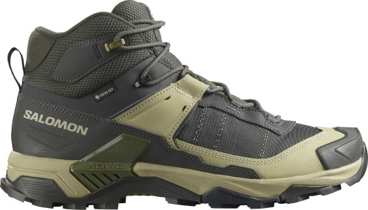 Salomon Men"s X Ultra 5 Mid Gore-tex Peat/gray Green/blue Nights 9 Salomon Men"s X Ultra 5 Mid Gore-tex Peat/gray Green/blue Nights 9