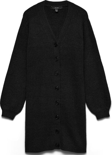 Vero Moda Vmkarla Ls V Neck Button Abk Dress Noos   BLACK   XL