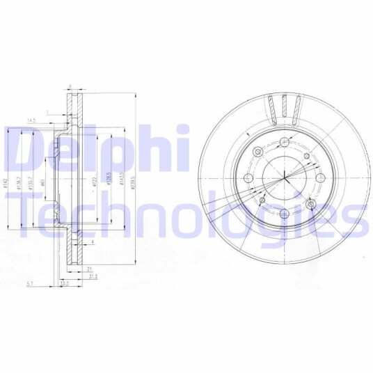 Bremseskive DELPHI BG3794