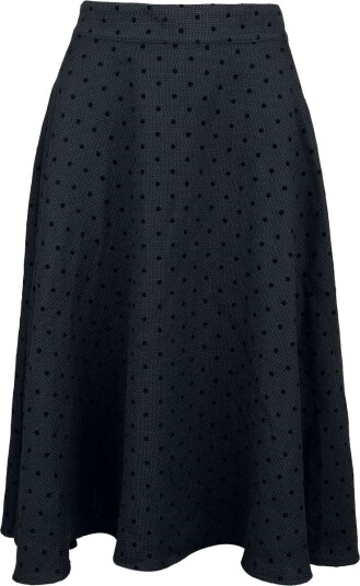 Banned Retro - Rockabilly Middellangt skjørt - Annie Rose Spot Skirt - XS til 4XL - Damer - svart