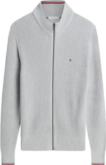 Tommy Hilfiger Rwb Rib Zip Through Grey M