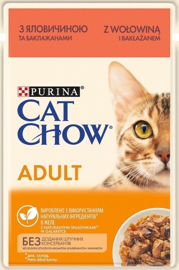 Cat Chow våtfôr Voksen katt Storfekjøtt 26 x 85 g