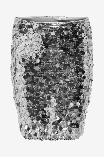 Only Carmakoma Skjørt carCenna Short Sequin Jrs Grå