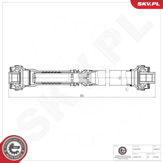 ESEN SKV 76SKV134 Drivaksel