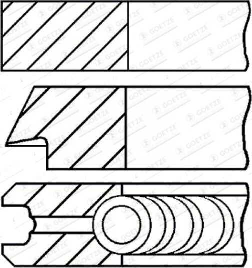 Stempelringsett GOETZE ENGINE 08-446105-00