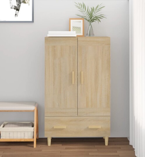 Highboard sonoma eik 70x31x115 cm konstruert tre