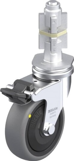 Blickle 729020 Lra-Tpa 75Kf-Fi-Els-E04 Styrehjul Med Bremse Hjuldiameter 75 Mm Bæreevne (Maks) 50 Kg 1 Stk