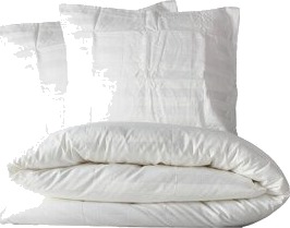 Aumi Collection Stripete dynetrekksett 230 x 220 cm Hvit