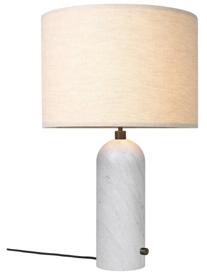 Gubi - Gravity Table Lamp Large Canvas/white Marble - Bordlamper - Space Copenhagen - Hvit Gubi - Gravity Table Lamp Large Canvas/white Marble - Bordlamper - Space Copenhagen - Hvit