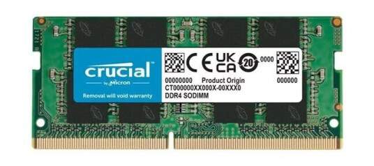 Crucial - DDR4 - module - 8 GB - SO-DIMM 260-pin - 3200 MHz / PC4-25600 - unbuffered Crucial - DDR4 - module - 8 GB - SO-DIMM 260-pin - 3200 MHz / PC4-25600 - unbuffered
