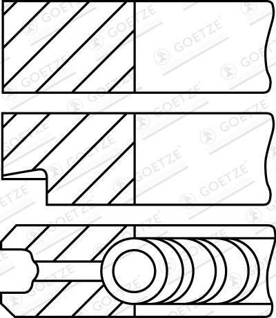 Stempelringsett GOETZE ENGINE 08 137606 00