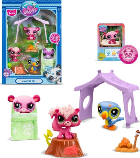 Littlest Pet Shop Camping Lekesett 3 Figurer 6 Deler 4+ År Littlest Pet Shop Camping Lekesett 3 Figurer 6 Deler 4+ År