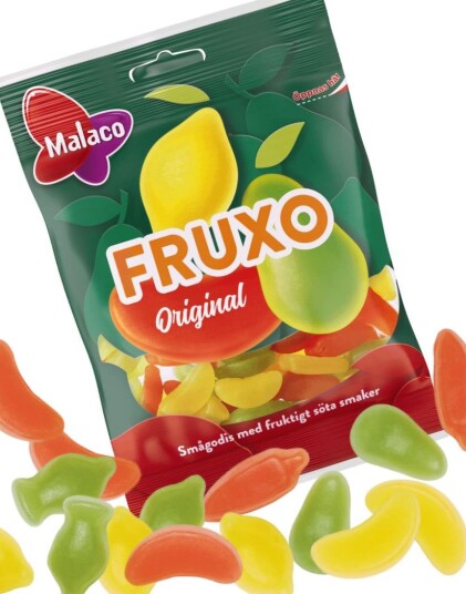 Fruxo Original Fruktformede Godteribiter med Fruktsmak 95 gram