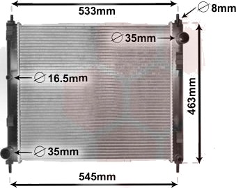VAN WEZEL 33002385 Radiator motorkjøling VAN WEZEL 33002385 Radiator motorkjøling