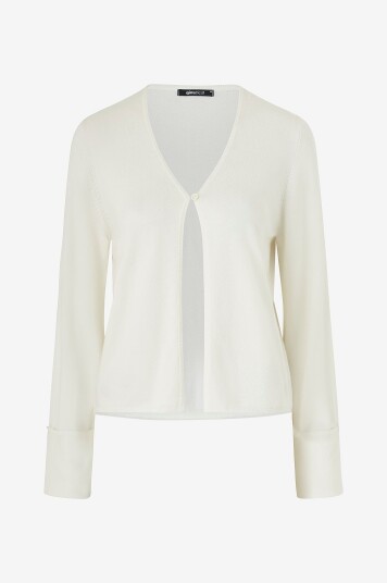 Gina Tricot Kardigan Folded Sleeve Knitted Cardigan Natur Gina Tricot Kardigan Folded Sleeve Knitted Cardigan Natur