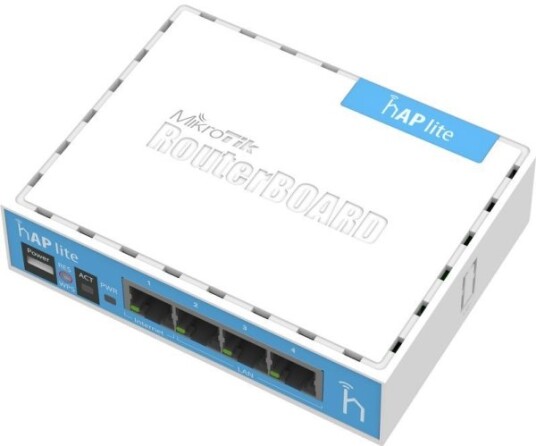Mikrotik RB941-2nD hAP Lite Aksesspunkt 2.4 GHz Hvit - 100 Mbps