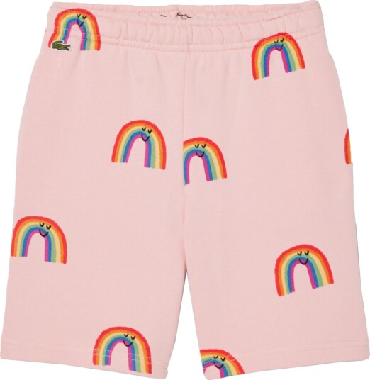 Lacoste Shorts Rosa m. Regnbuer Lacoste 6 år 116 Shorts