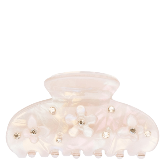 DARK Flower & Butterfly Hair Claw Small Sand
