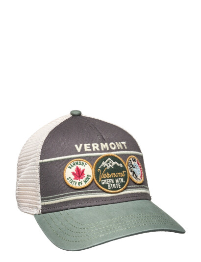 American Needle Vermont Trucker Ivory Cool Gray Cedar American Needle - Khaki green - ONE SIZE