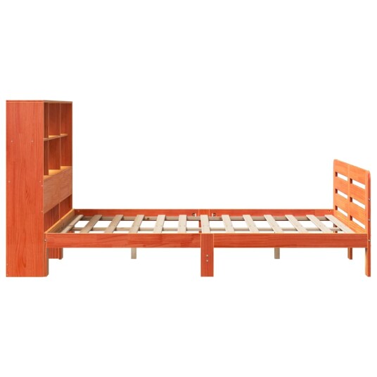Sengeramme uten madrass voksbrun 140x190 cm heltre furu 8721158411273