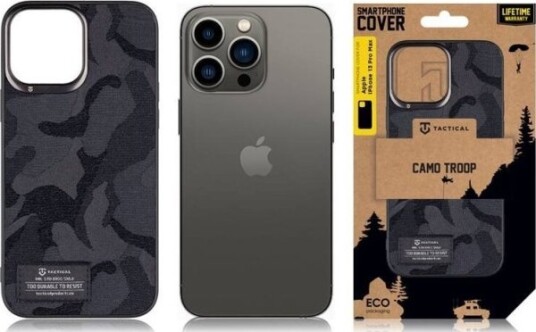 Dėklas Tactical Camo Troop Dangtelis, Skirtas Apple Iphone 13 Pro Max Juodas