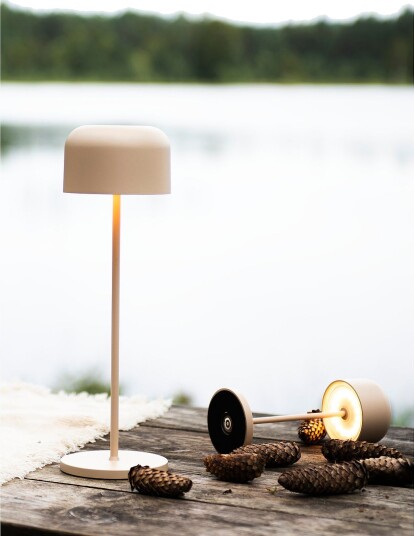 Konstsmide Bordlampe Lille Usb 36 cm Beige Oppladbare lamper