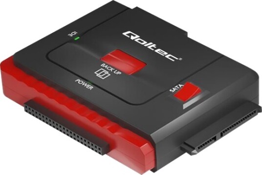 Qoltec Hdd / Ssd-Dokkestasjon Brønner: 2 2.5" 3.5" Sata 6Gb/S Usb 3.0 Svart Rød