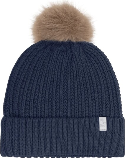 Minymo Hat W. Detachable Fake Fur DARK SAPPHIRE 54