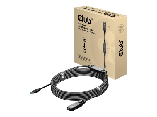 Club 3D 10 m USB 3.2 Gen 1 Forlengelseskabel USB A til USB A Aktiv