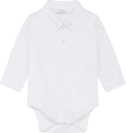 Hust and Claire Basil Skjortebody White  Gutt (80 / 1 år)