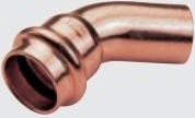 Conex Luk Ensløpsledd 45° Mm Fra Serie B Press Kobber 15 Mm P504001500000
