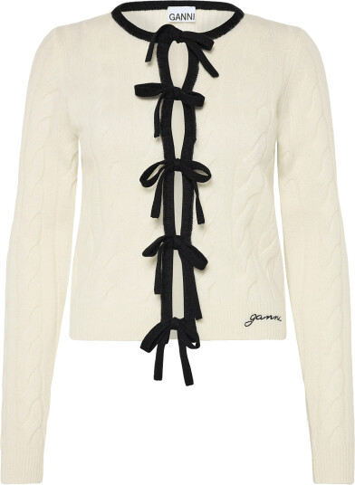 Ganni Cardigan Egret Cream XS