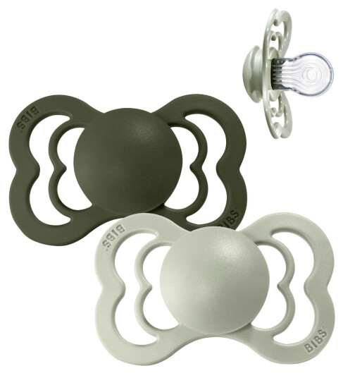 Bibs Supreme Smokk 2Pk Silicone Sage/hunter Grønn Str.2