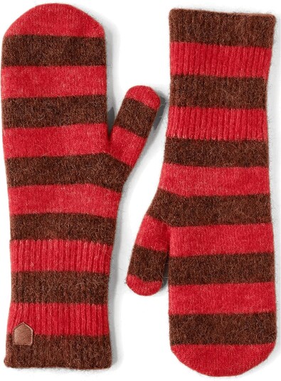 Hestra Moritz Stripe Mitt   CAMEL/LIGHT RED   6