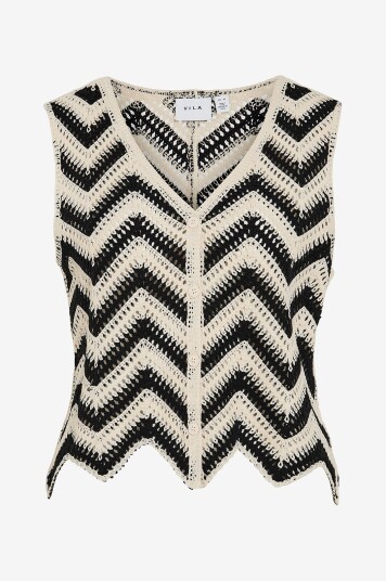 Vila   Vest viSerilda V neck S/L Vest   Grå