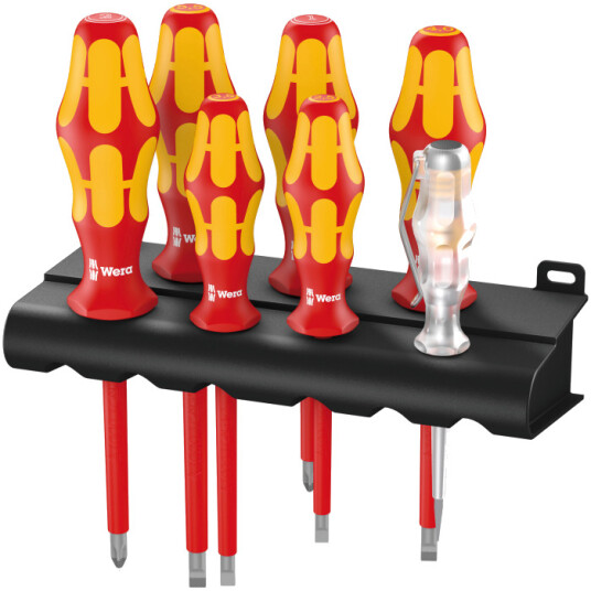 Wera 160i/7 VDE Skrutrekkersett Kraftform Plus - 7 Deler Med Philips og Spor