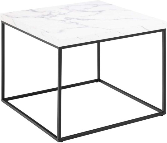 Barossa sofabord 60cm marmor dekor hvit.
