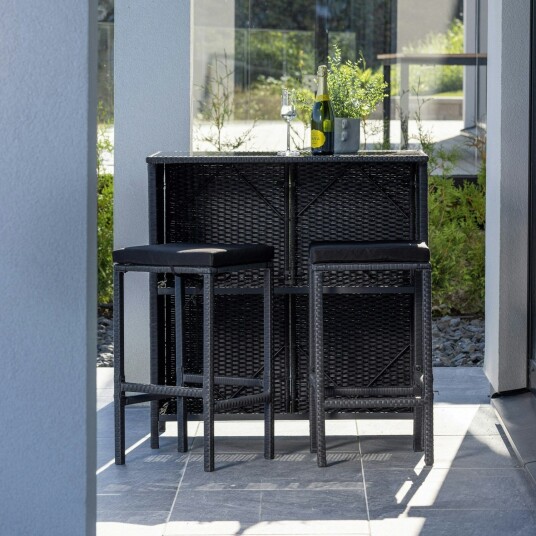 Venture Design Knock drikkegruppe Svart/svart 2 paller & bord Venture Design Knock drikkegruppe Svart/svart 2 paller & bord
