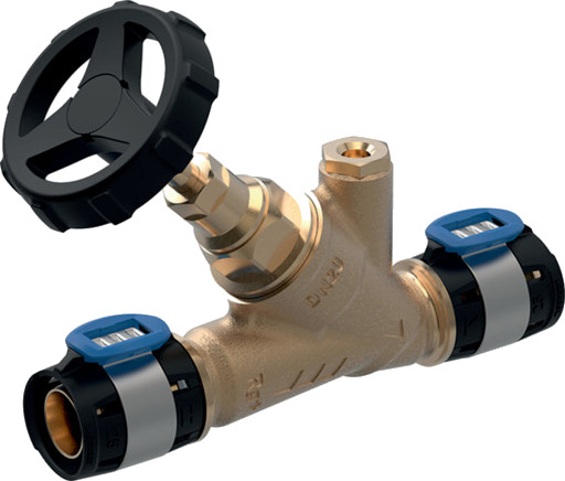 FLOWFIT avstengningsventil 25 mm med håndratt blyfri rødgods