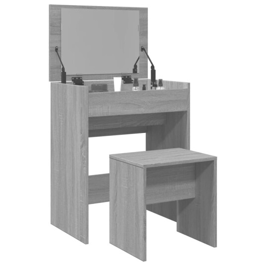 Sminkebord med krakk grå sonoma 60x40x113,5 cm Sminkebord med krakk grå sonoma 60x40x113,5 cm