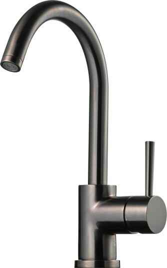 Kjøkkenbatteri Tapwell EVO 180 Brushed Black Chrome, Vannforbindelse: G 3/8