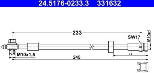 ATE 24.5176-0233.3 Bremseslange
