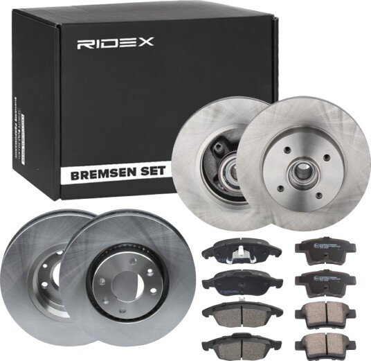Bremseskiver og klosser RIDEX 3405B1762 Bremseskiver og klosser RIDEX 3405B1762