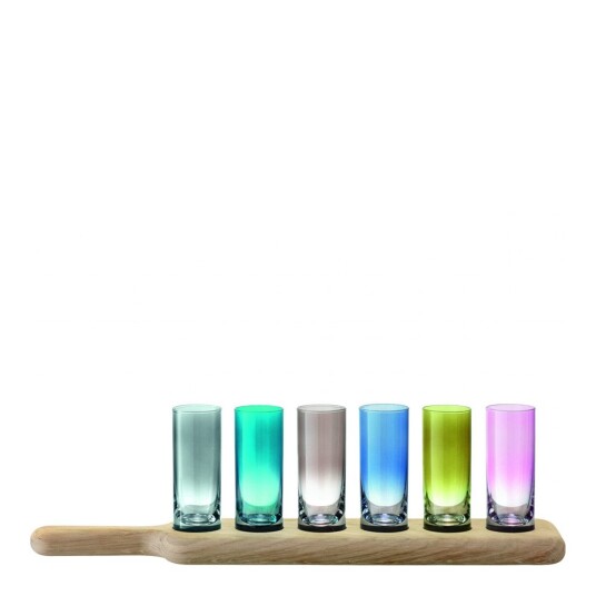Lsa International Vodka shotglass 6 stk med brett