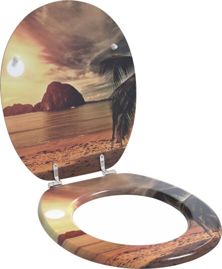  Myk lukking toalettsete Oransje 44 x 38 cm MDF plater