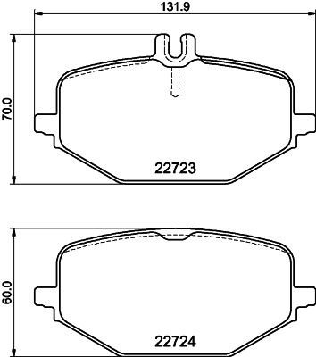 Bremseklosser sett HELLA 8DB 355 040 691