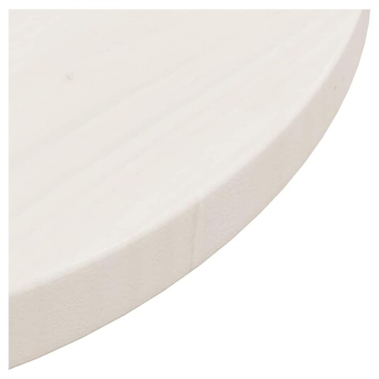 Bordplate hvit Ø40x2,5 cm heltre furu 813652 Bordplate hvit Ø40x2,5 cm heltre furu 813652