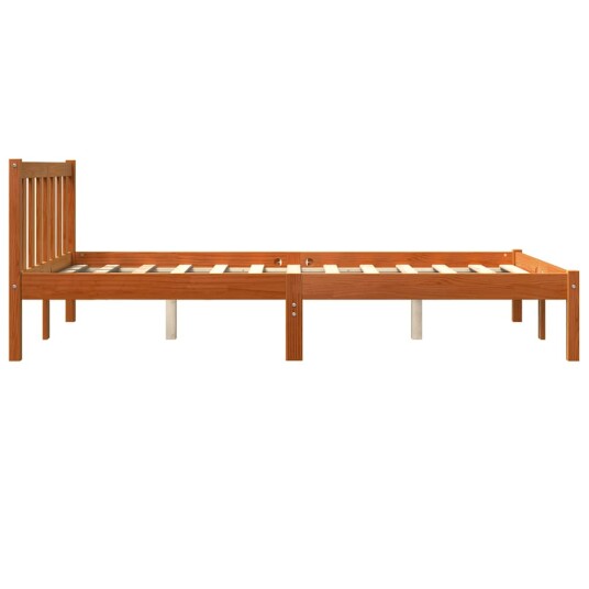 vidaXL Sengeramme brun 120x200 cm heltre furu 8721012406278