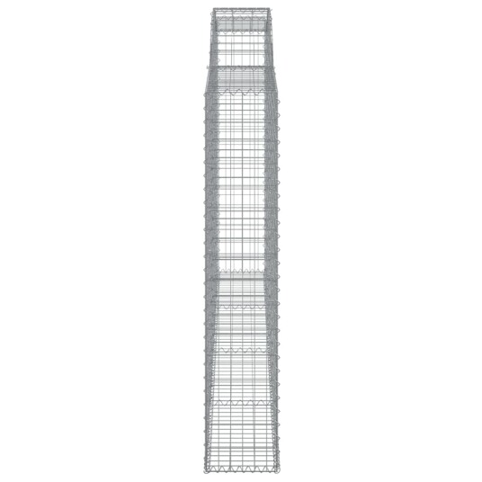 vidaXL Gabionkurver buede 6 stk 300x30x160/180 cm galvanisert jern