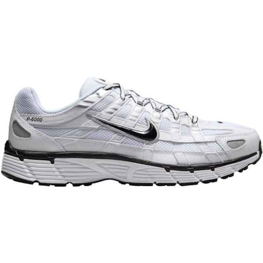 Nike P 6000 Herre White/Black/Metallic Silver 42